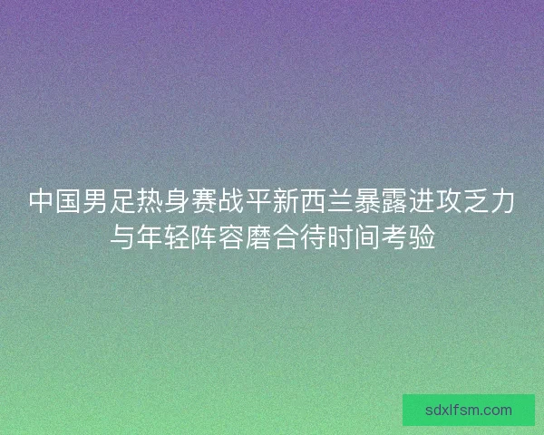 中国男足热身赛战平新西兰暴露进攻乏力与年轻阵容磨合待时间考验